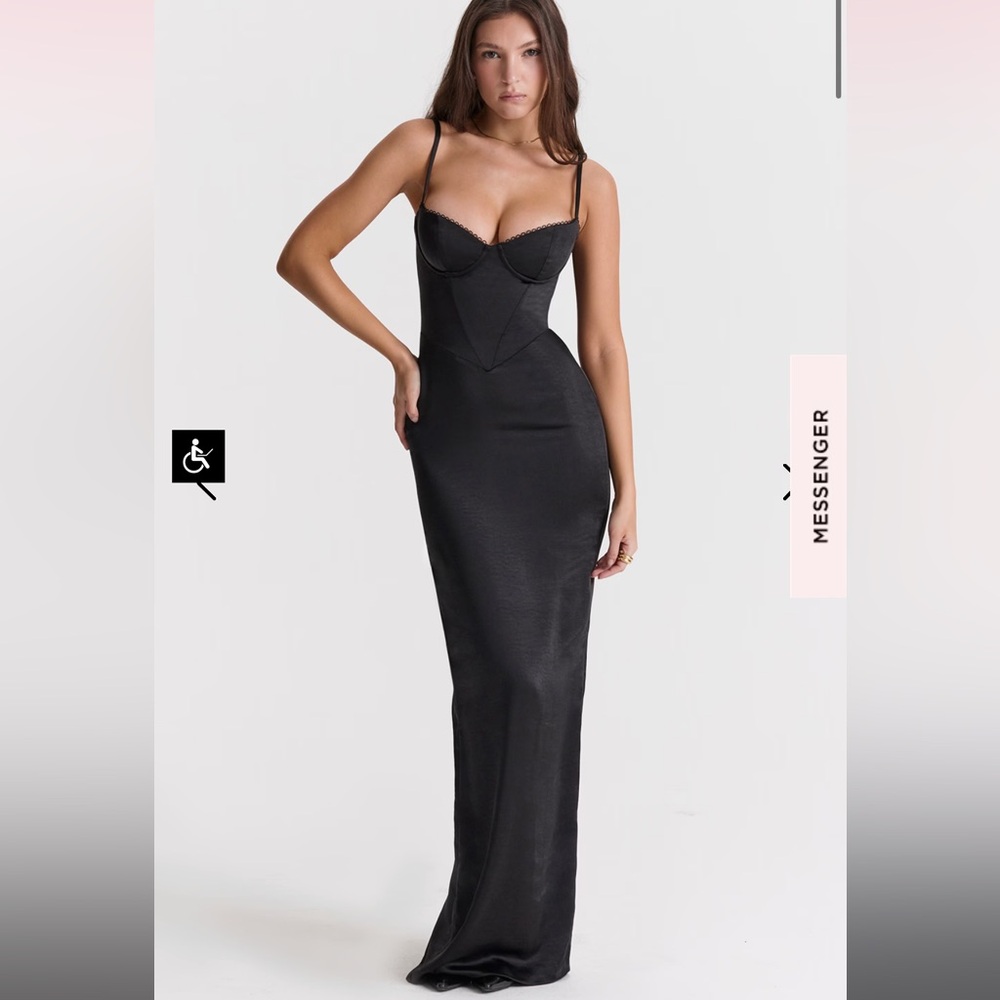 House of CB STEFANIA BLACK CORSET DRESS